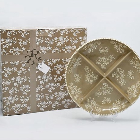 Temptations Floral Lace Dived Bowl - Grey - Picture 2 of 2